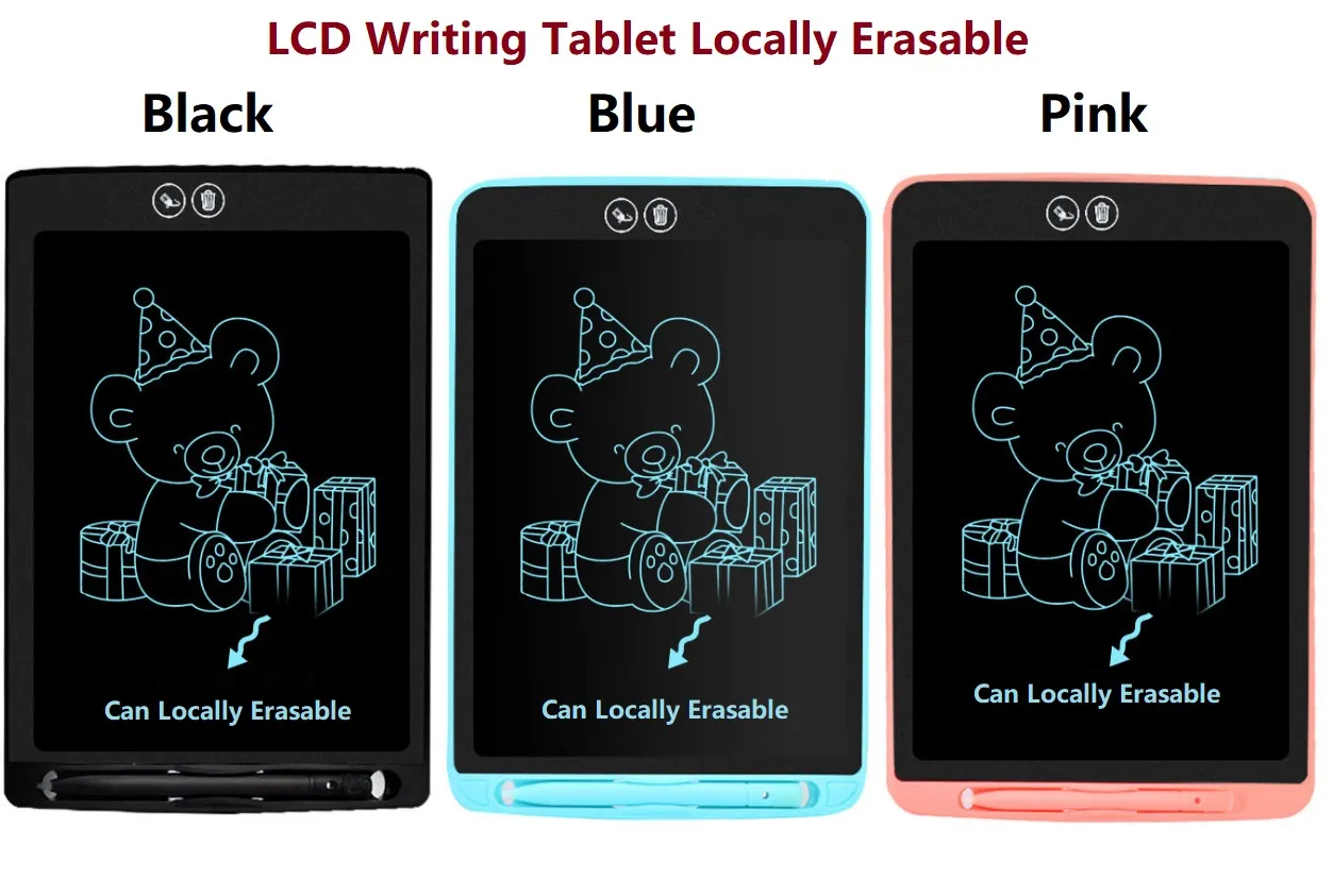 Portable 12 inch LCD Drawing Board Simplicity Locally Erasable Electronic Graphic Handwriting Pads for Gift