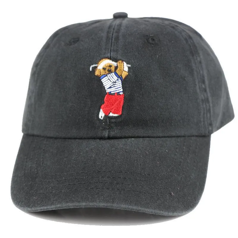 Yeni Tasarım kemik Kavisli vizör Casquette beyzbol Şapkası kadın gorras polo baba erkekler için spor şapkalar hip hop Snapback Kapaklar Ayı golf şapkası