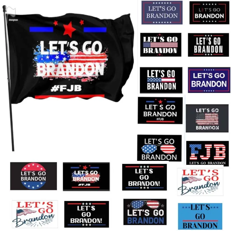 3 * 5ft Låt oss vara Brandon Banner Flagga 90 * 150cm Utomhus Inomhus Små trädgårdsflaggor - FJB Single-Stitched-Polyester 20 stilar 50PCS Gratis DHL HH21-742