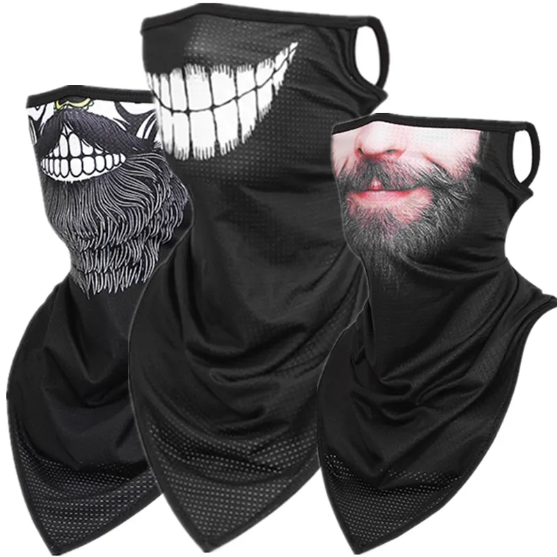 Costume Accessories Funny Face Nose Mouth Beard Cheshire Cat Motorcycle Cycling Neck Scarf Masks Bandana Headband Cosplay Balaclava Gaiter