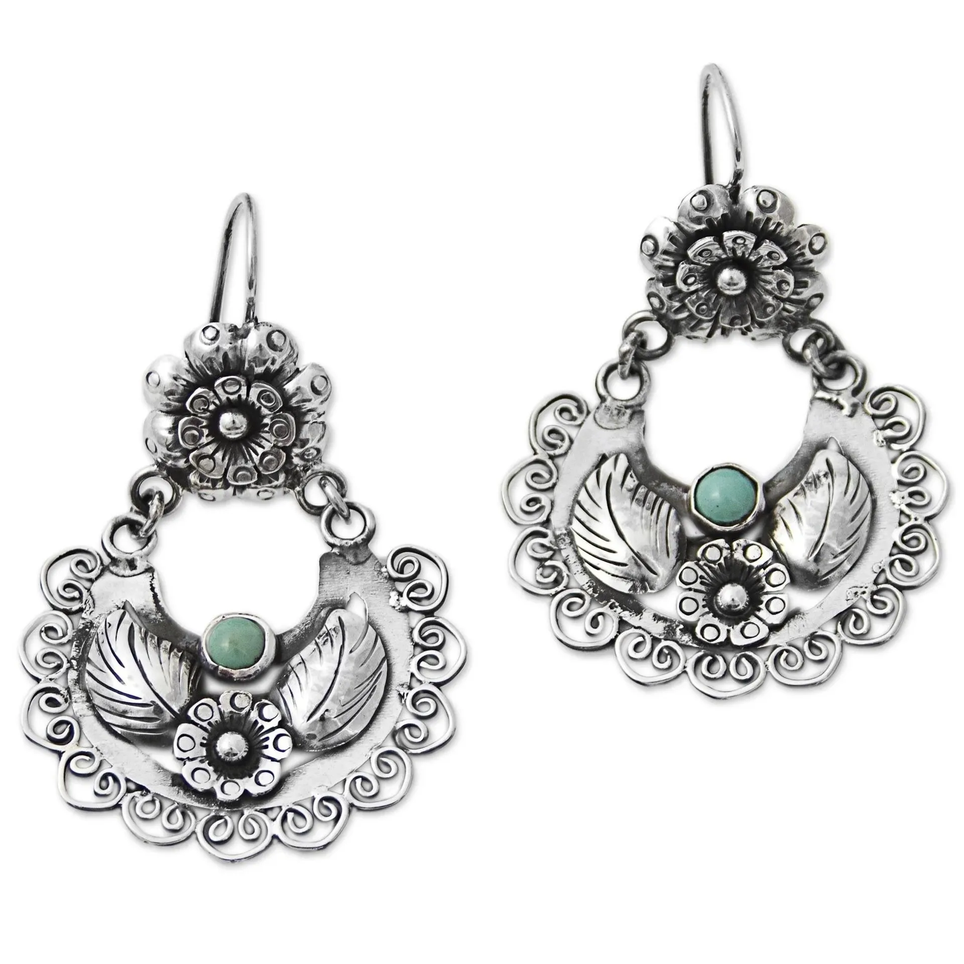 Boucles d'oreilles en argent 925 incrustées de Turquoise, bijoux de fiançailles, cadeau de mariage Vintage