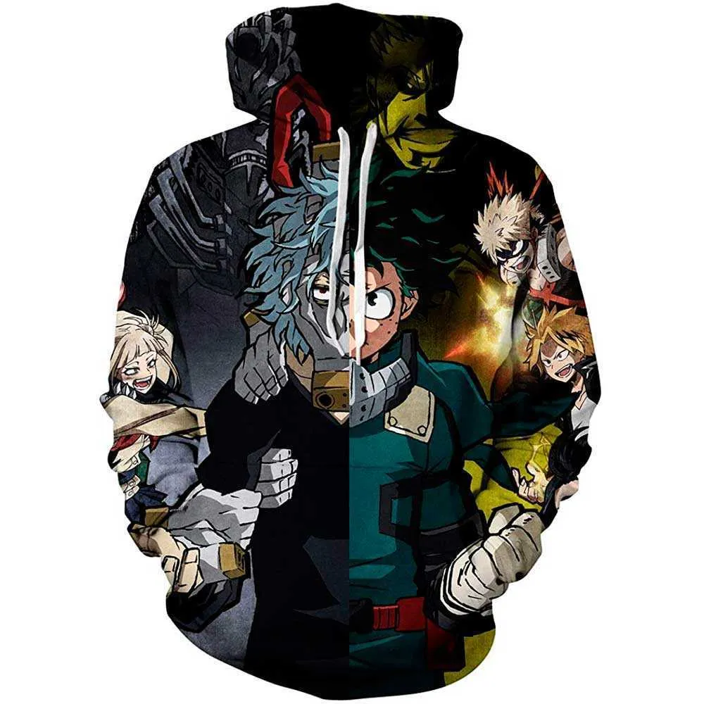 Anime Cartoons Meu herói Academia Boku No Herói Academia Izuku Midoriya Shoto ToDoroki Cosplay Traje Pullover Moletom Y0804