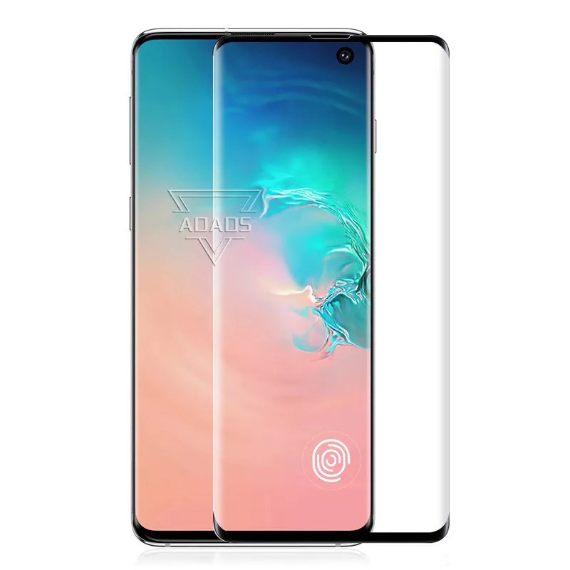 삼성 갤럭시 S24Ultra S23 S22 S21 S8 S9+ S10E S20 Plus Note8 9 10 Note20 P30 Mate40 Pro 용 3D 곡선 가장자리 접착제 강화 유리 스크린 프로텍터