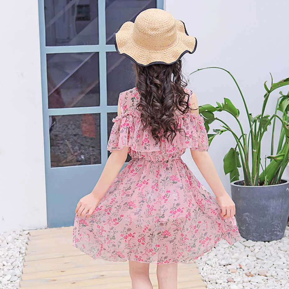 Girls Knee-Length Floral Beach Dress Off Shoulder Summer Clothes for Kids  Ages 4-12 Polyester from Dhgate Girl's Dresses - price 30.61