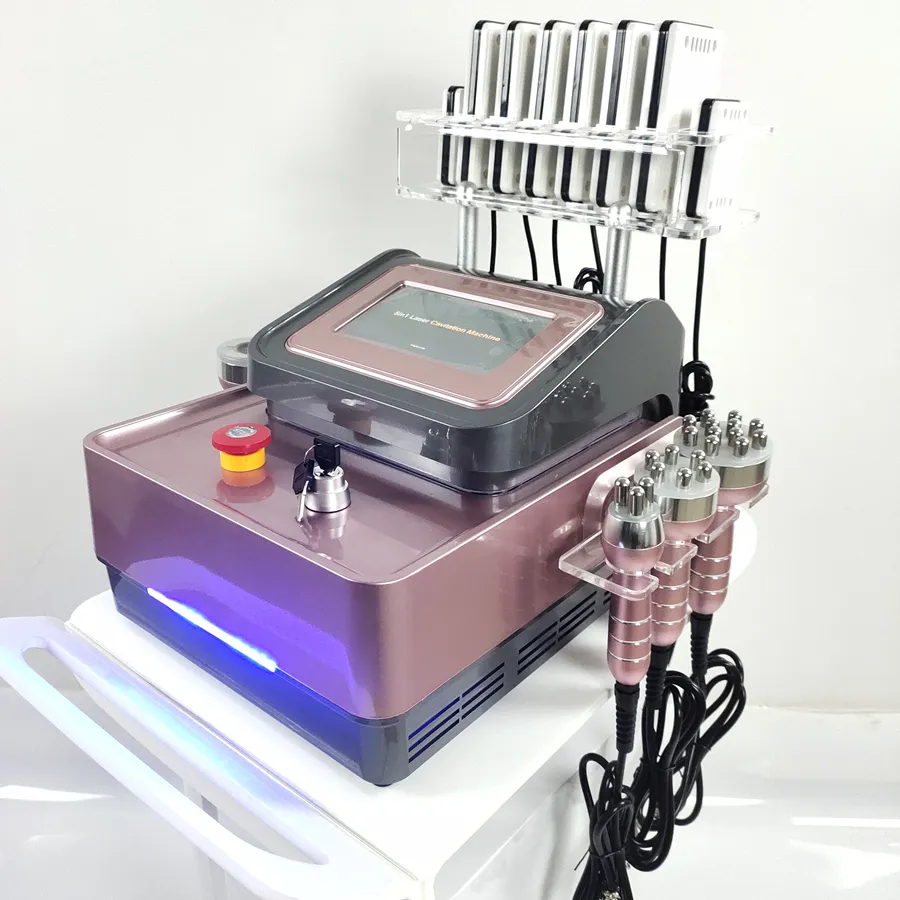 Cavitatie Afslanken Ultrasone Liposuctie Machine Vet Branden 8 Pads Lipo Laser Lllt Vacuüm RF Apparatuur 2 jaar Garantie CE-goedkeuring