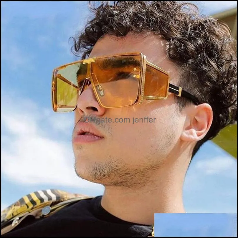 Sunglasses Retro Men Women Fashion Shades Vintage Glasses Oversized One Lens Goggle UV400