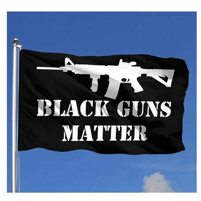 Black Guns Matter American Flag 3x5ft Flags 100D Polyester Banners Indoor Outdoor Vivid Color High Quality With Two Brass Grommets