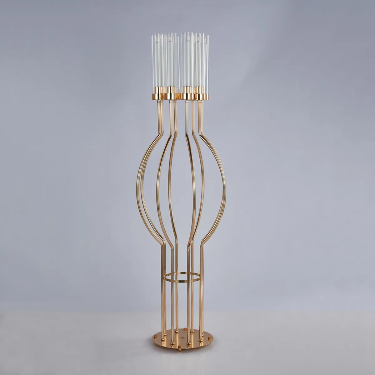 120cm tall)decoration 8 Arms Nordic Luxury Candle Holder Party Candle Holders Weddings With acrylic Candlestick metal senyu736