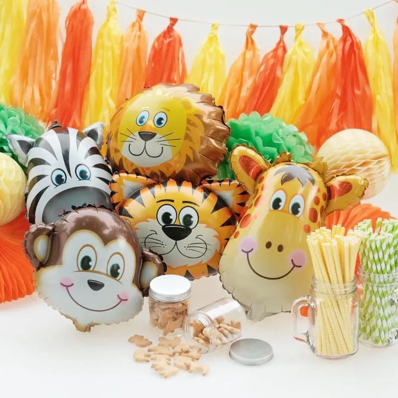 Decorazione Del Partito 10 Pz Cartoon Animal Balloon Tiger / Lion / Zebra  Lattice Balls Bambini Regalo Gift Jungle Safari Compleanno FAI DA TE  Forniture La Casa Da 21,23 €