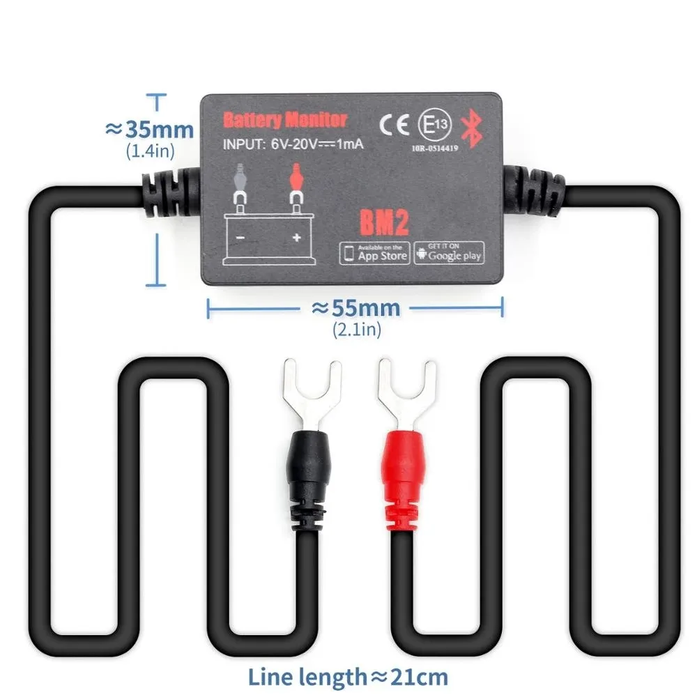 電気機器電池モニターBM2電話アプリBluetooth 4.0装置すべての車6-20Vバッテリーテスター