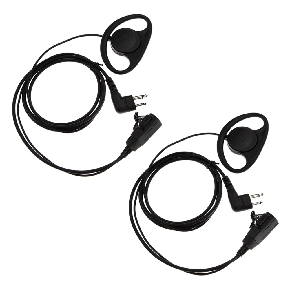 2-bun 2 pin forma auricolare walkie auricolare talkie citofono gancio ptt microfono motore microfono gp88 ct150 radio