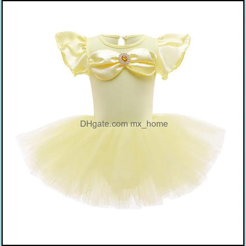 Baby Girl Mesh Ballet Dress Children Lace Net yarn Princess Dresses Kids Birthday Party Christmas Costume Z5373
