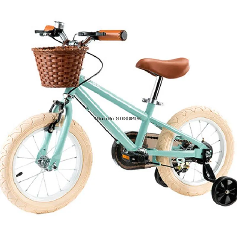 Bicicleta 14 polegadas 3-9 anos velho bicicleta vintage bebê criança equilíbrio bicicleta com treinamento rodas