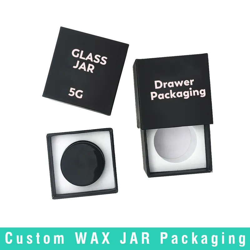 Custom Dab Containers Magnetic Box For Square Concentrate Jars