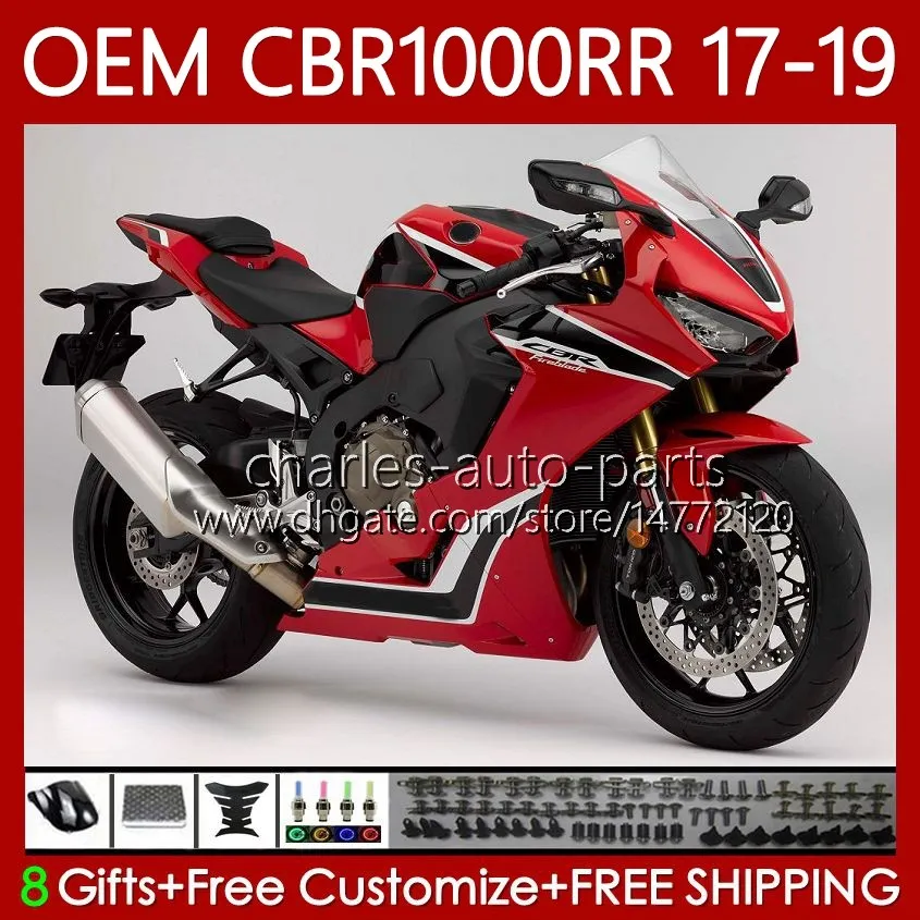 OEM الجسم + دبابات لهوندا CBR 1000CC 1000 CBR1000 RR CC 17-19 هيكل السيارة 75NO.1 CBR 1000RR CBR1000RR 17 18 19 CBR1000CC 2017 2018 2019 حقن العفن هدية مصنع أحمر