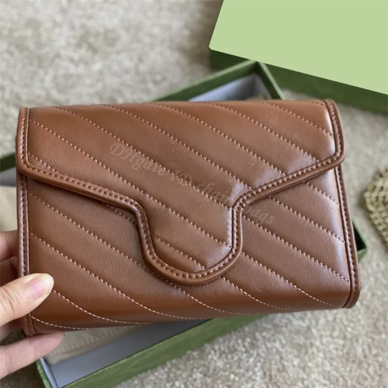 Designer-Kosmetiktaschen, Handtaschen, Schulter-Crossbody-Klappen, Messenger-Clutch, Ketten, Umschlagtasche, Geldbörse, Geldbörsen, doppelte Buchstaben, Haspe, Twill, quadratische Damen-Tragetaschen