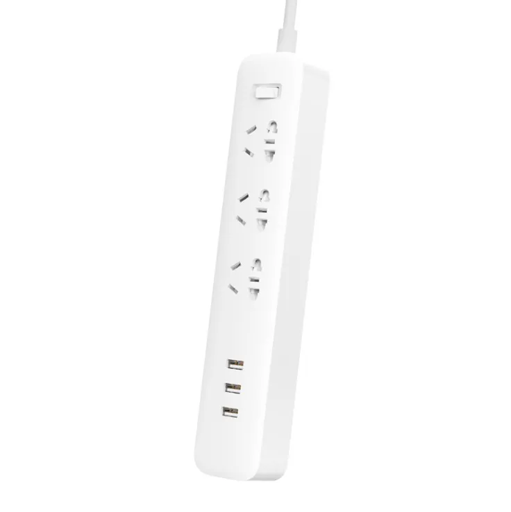 Xiaomi youpin mi mijia soquete qc3.0 27w tira de energia de carregamento rápido 3 USB + três soquetes padrão de extensão de interface de plugue padrão 1,8m