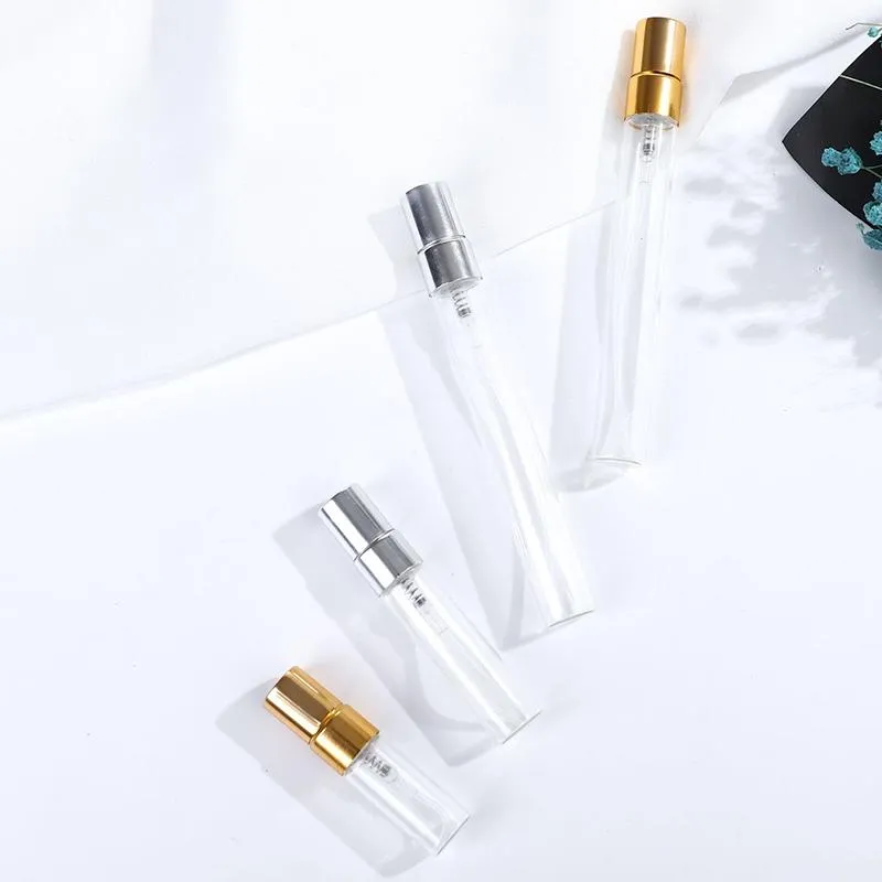 2021 2ml 3ml 5ml 10ml Mini tascabile bottiglia di profumo in vetro spray bottiglia portatile con pompa a forma di penna in