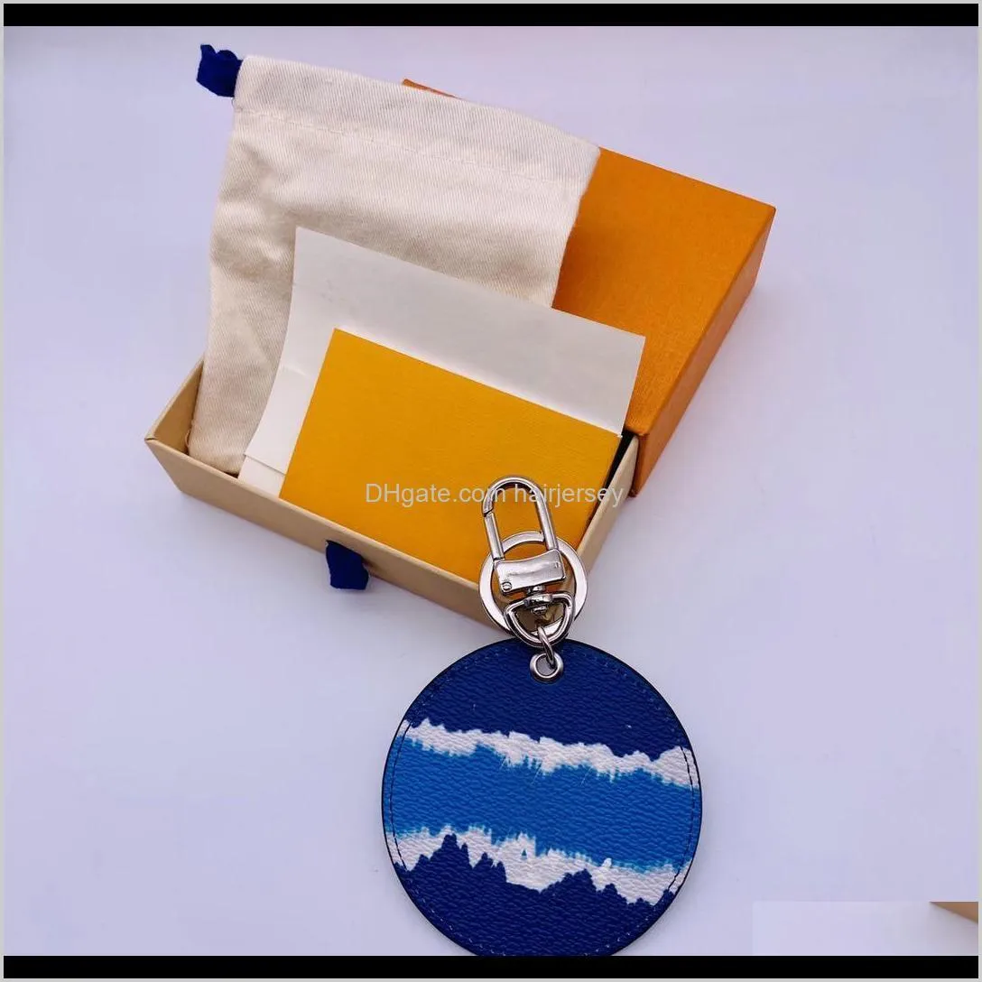 leather keychain 2021 fashion designer car key ring keychains cute wallet bags pendant key chain buckle with box and dust bag for men