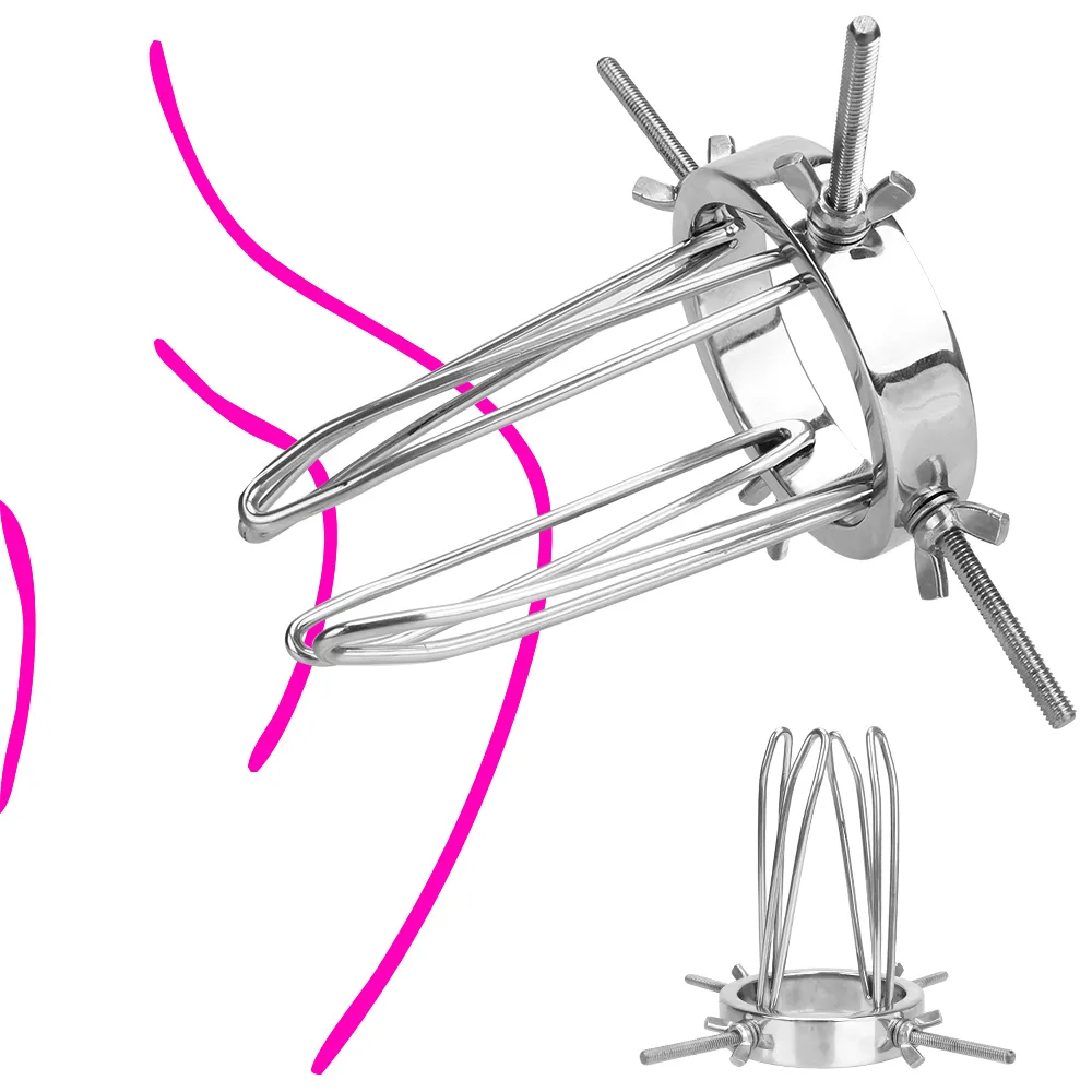 Spekulum iffet cihazı metal aşırı anal yırtıcı anus vajinal dilator büyük popo fiş kadınlar için seksi oyuncaklar erkekler eşek genişletici