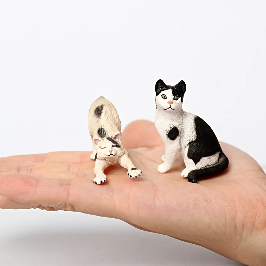 Realistic Miniature Farm Cat Figurine Toy Set Educational Domestic Animal  Model For Decoration And Party Favors From Japan_store, $2.62