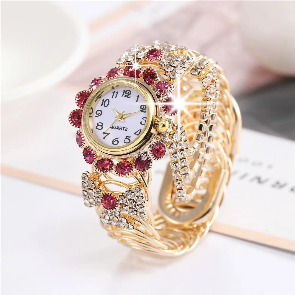 Crystal Bowknot Fashion Watch For Women Full Alloy With Diamond