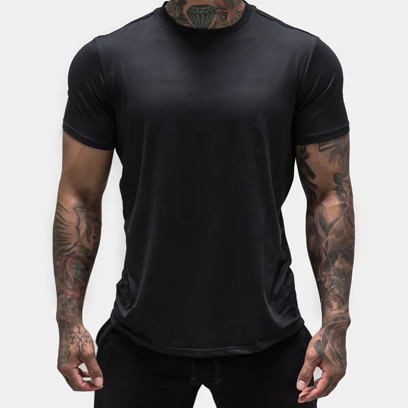 Neue Sommer Streetwear T-shirt Kurzarm T-shirt Männer Marke Gym Muscle Tees Bodybuilding Fitness Männer Tops Baumwolle Singuletts 210421