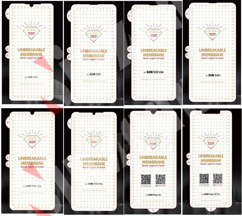 Ochraniacz ekranu na iPhone 15 Pro Max 14 Plus 13 mini 12 11 xs xr x 8 7 SE Unbreakable Membrance Soft Curved Full Cover Countage Explosion Hydrożel Film Guard