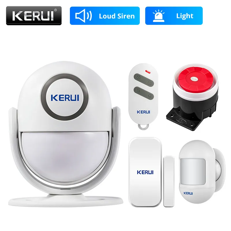 Kerui P6 125dB Home Garage System zabezpieczeń Anti-Theft Smart Motion Detector PIR Drzwi / Czujnik okna Bezprzewodowy Alarm Włóżowy