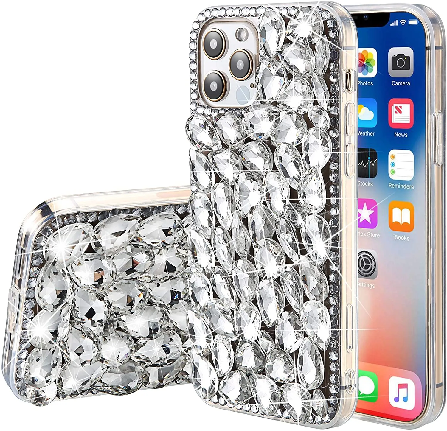 Save Big on Bulk Iphone Sleeves Bling Mobile Phone Cases: Crystal Clear  Diamond Pattern Shockproof Case For IPhone 11 16 Pro Max Blush Sparkle  TPU