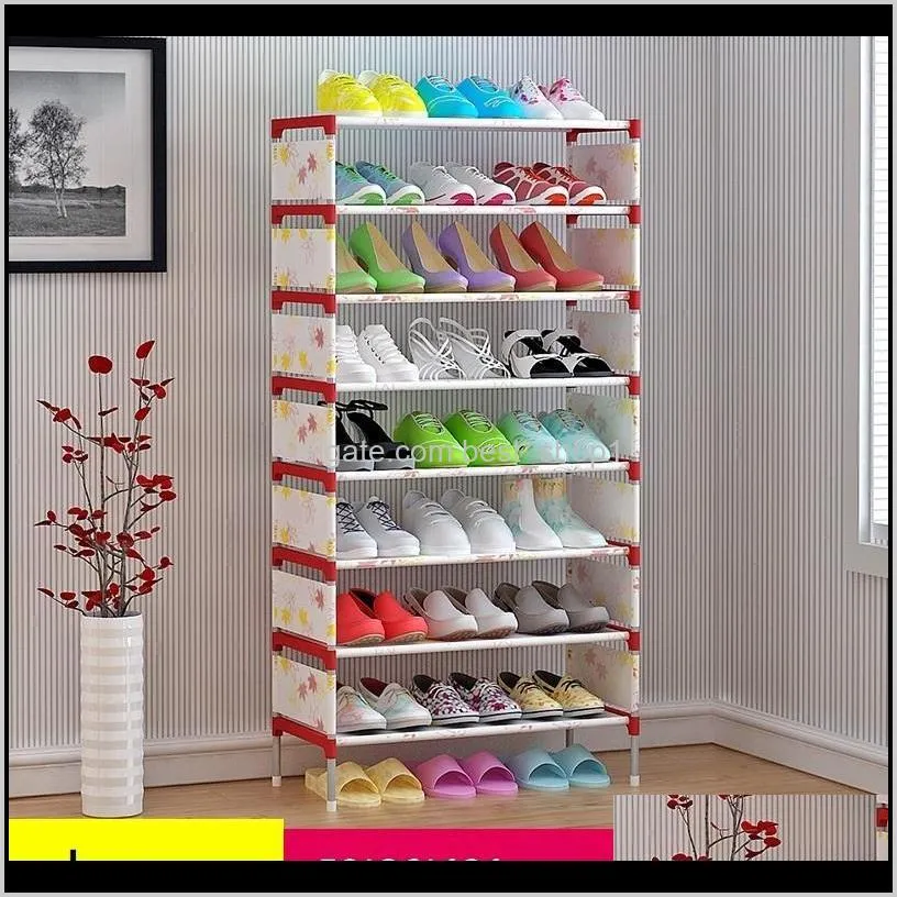 portable 5/7/9 tier shoes rack stand shelf hallway cabinet organizer holder door shoe storage cabinet shelf diy home furniture t200413