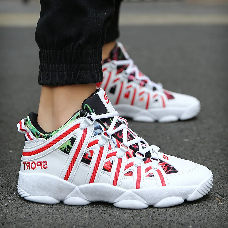 High Top Unisex Wide Running Shoes White Thick Sole All Seasons