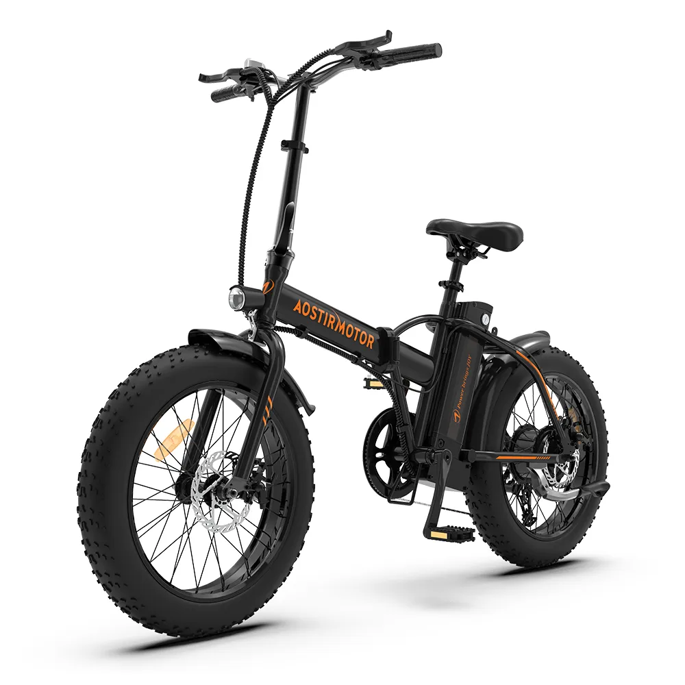 STOCK américain AOSTIRMOTOR A20 vélo électrique 500W montagne Ebike 36V batterie 20 pouces 4.0 gros pneu plage Cruiser vélo de ville