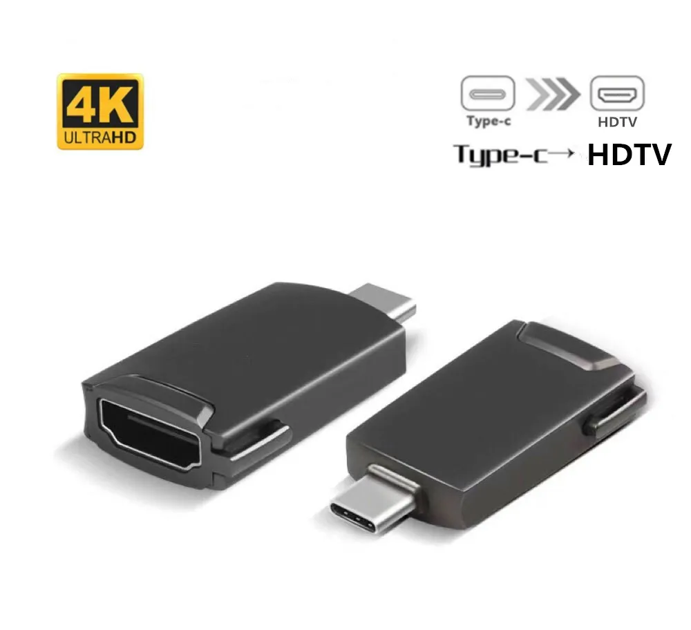 Tip-C HDTV Adaptörü USB-C Notebook Video Converter Projektör TV Desteği 4K