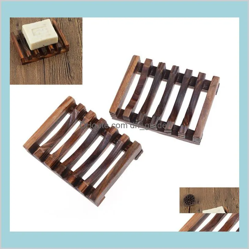 11*8*2.5cm Natural Wooden Bamboo Soap Dish