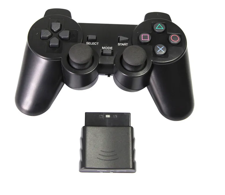 wholesale Game Controllers 2.4G Wireless Analog Controller twin vibration compatible for PS2 PS1 PSX with Retail package