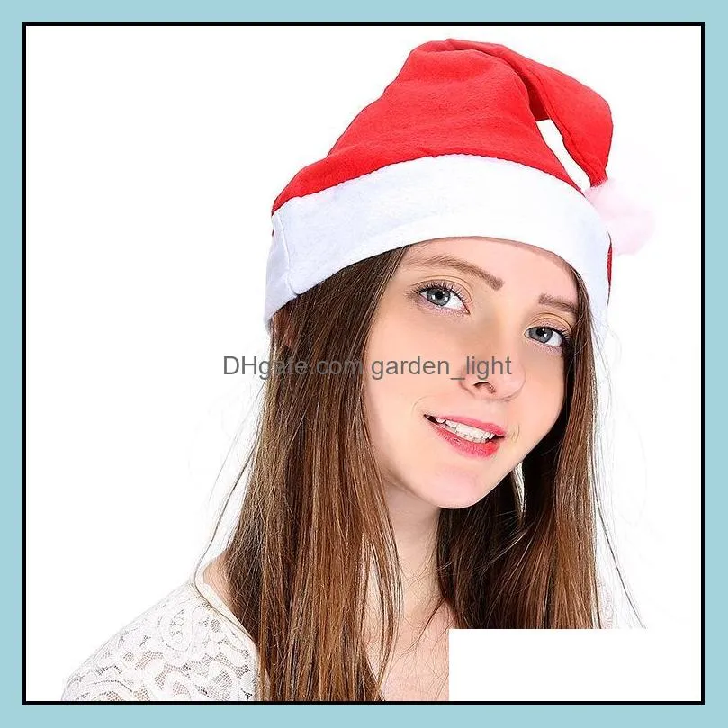 Christmas Santa Claus Hats Red And White Cap Party Hats For Santa Claus Costume Christmas Decoration For Kids Adult Christmas Hat