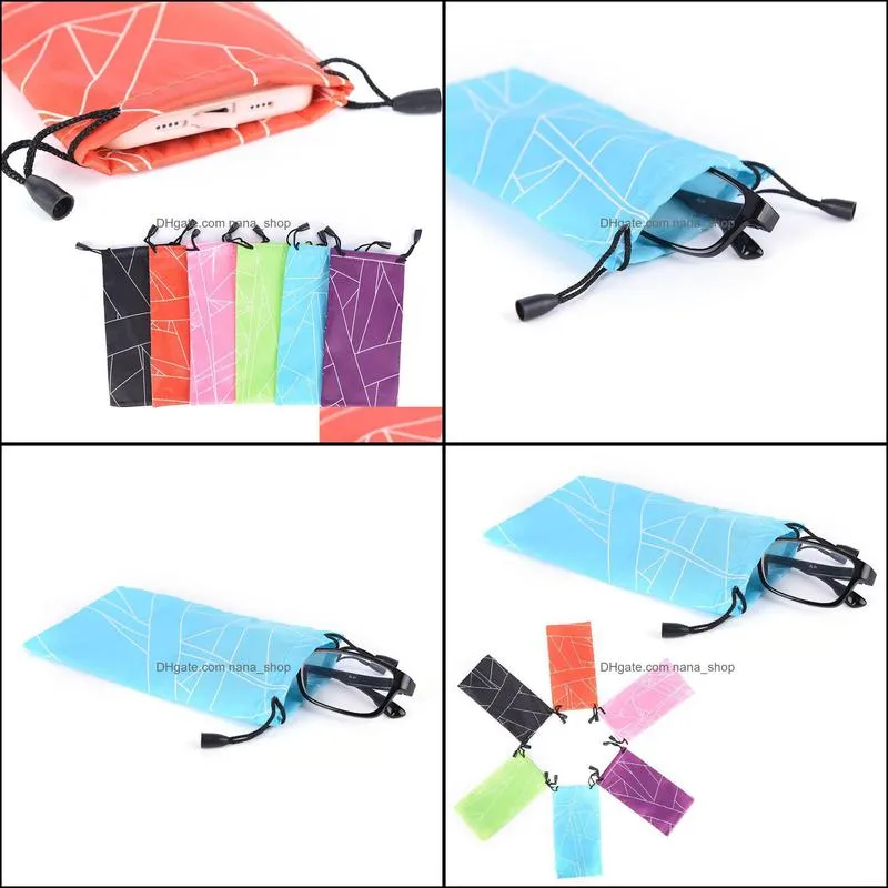 Multi-Functional Soft Cloth Cleaning Eyewear Optical Glasses Case Container Sunglasses Glass Pouch Bag