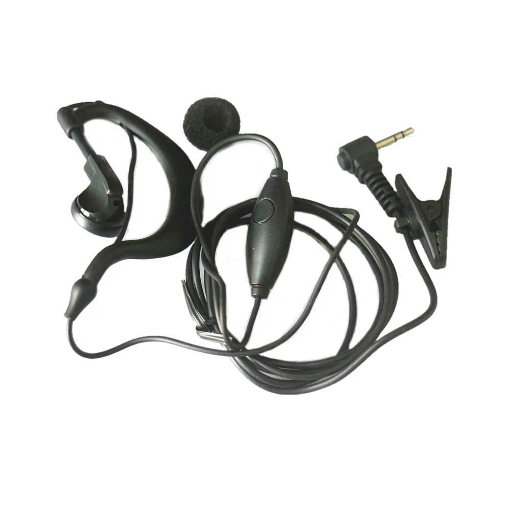 Crochet d'oreille en forme de G, 2.5mm, casque, écouteur, micro avec Clip, pour Motorola, Radio bidirectionnelle, Talkabout, talkie-walkie