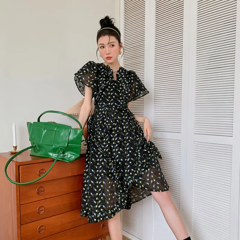 chiffon dress mid neck Adeawade Fall Dresses For Women Long Sleeve Square Frilled Backless Slim Length Simple Style Soft Clothes Red Xs and maxi gowns which can be easily dressed up or down for various occasionsPerfect For 538-1 MILA Chiffon midi dress