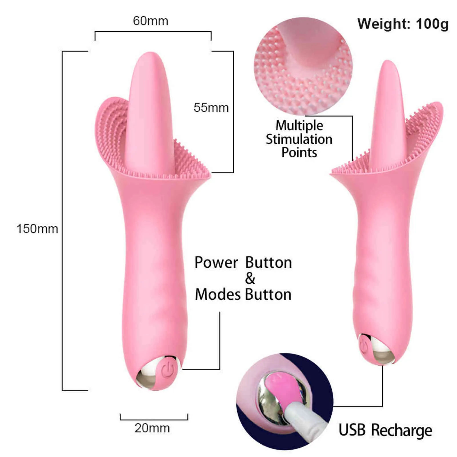 NXY Vibrators Tongue Licking G Spot Clitoral Vibrator Clit Tickler Sex Toy for Women 10 Pattern Vibrating Vagi_voghion.com