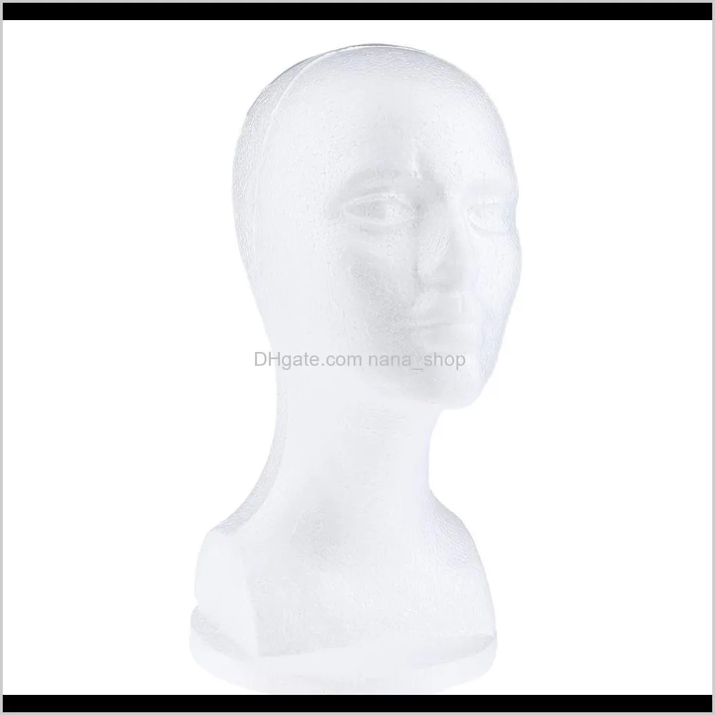 3x female foam mannequin head for wig making display stand hat holder white