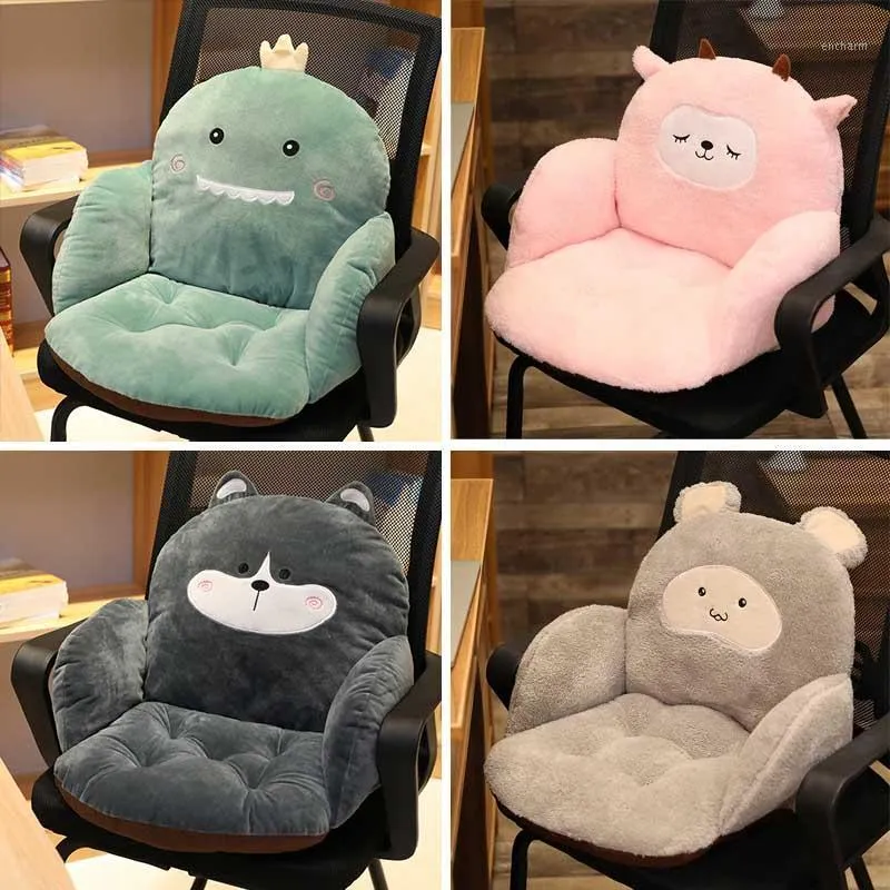 Cushion/Decorative Pillow Cartoon Animal Plush Office Chair Cushion Pink Non-slip Lumbar Support Cushions Soft Comfortable Pillows Student