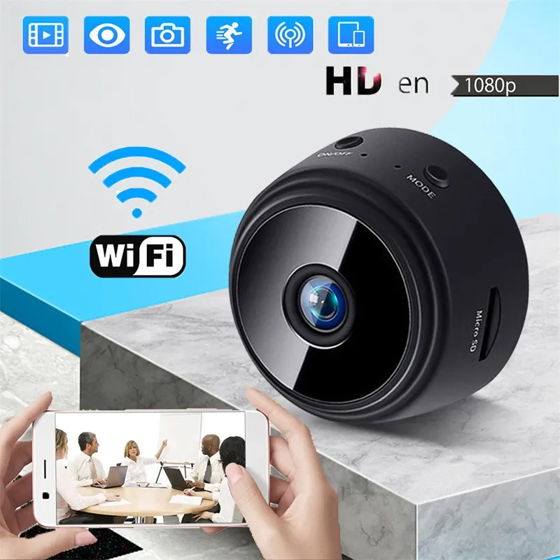 A9 Security Camera Full HD 1080P 2MP WiFi IP KCamera Night Vision Wireless Mini Home Safety Surveillance Micro Small Cam Remote Monitor Phone OS Android App