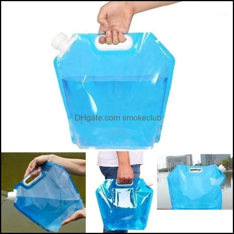 Sport all'aria aperta Borse da esterno 5L/10L Pieghevole Pieghevole Pieghevole Borsa per acqua potabile per auto Contenitore Cam Escursionismo Picnic Kit di emergenza1