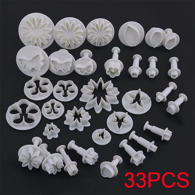 33pcs Plongeur Fondant Cutter Gâteau Outils Cuisson Cookie Moule Biscuit Moule DIY Artisanat 3D Ustensiles De Cuisson Nouveaux Moules Pâtisserie Pâtisserie 20220111 Q2