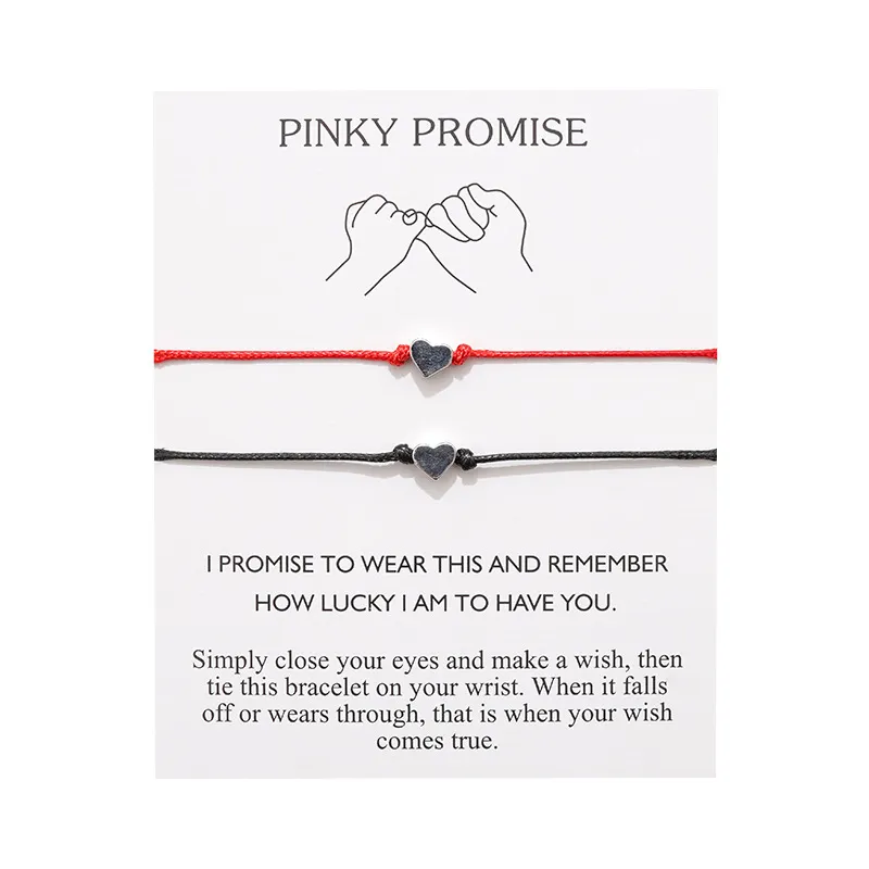 Pinky promise Bracelets Key Heart Lock(2 Pcs) M7A8 - Walmart.com