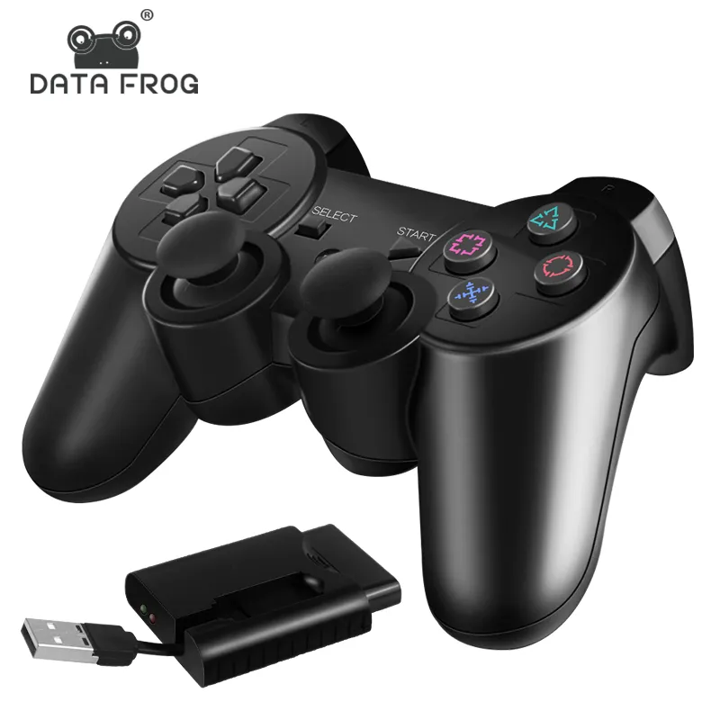 2.4G Kablosuz Oyun Denetleyicisi PS2 / PS3 Uzaktan Android Telefon / TV Kutusu / Akıllı TV Joystick Titreşim Gamepad PC