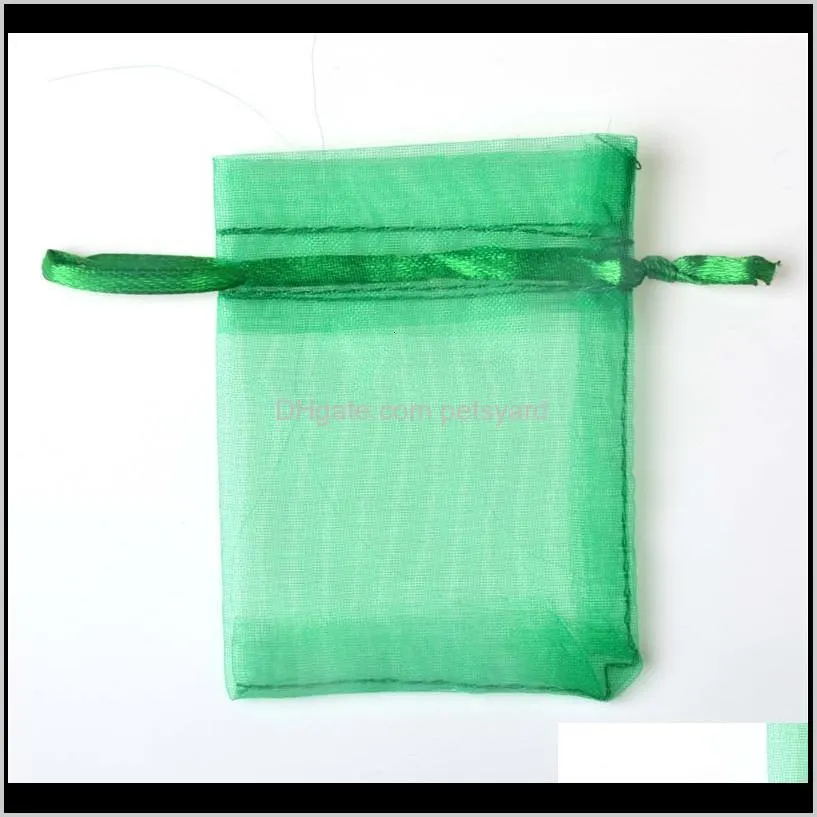 100pcs/lot (9 sizes) organza gift bag jewelry packag bag wedd party decorat favors drawable gift bag&pouches baby shower ok 211 v2