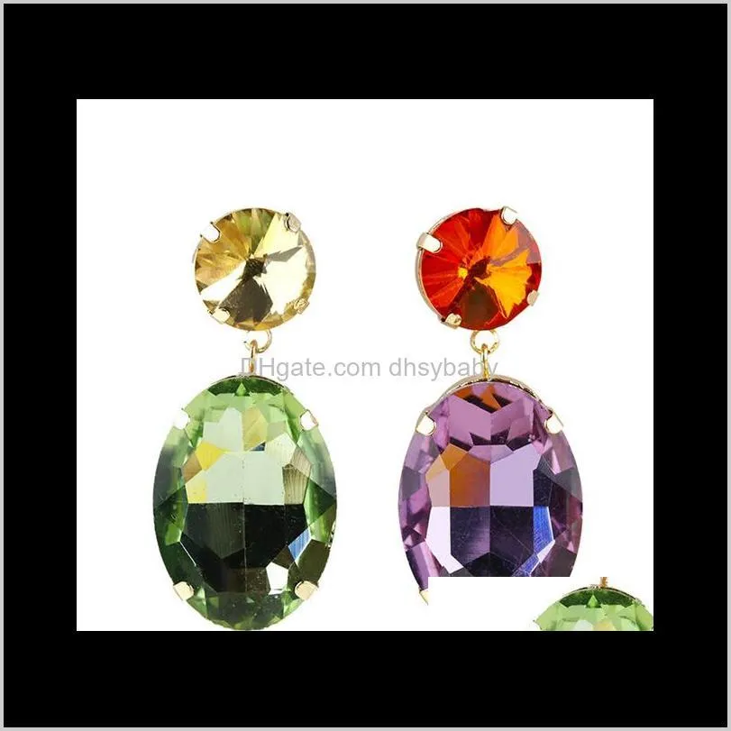 luxury ab style crystal waterdrop statement earrings new big gem party wedding crystal drop earrings jewelry gift